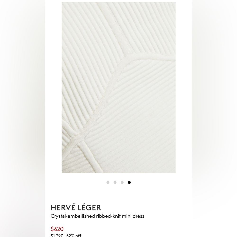 HERVÉ LÉGER
Crystal-embellished ribbed-knit mini dress - Picture 6 of 8